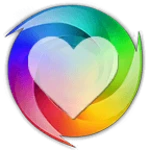 colourful love android application logo